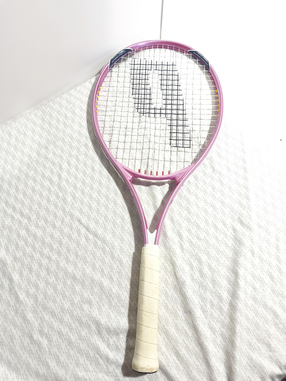 Pink Tennis Racket with White Grip - Picture 11 of 13
